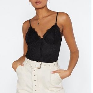 Nasty Gal Lace Spaghetti Strap Bodysuit